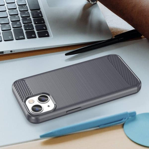 SKALO iPhone 14 Plus Armor Carbon Stødsikker TPU-cover