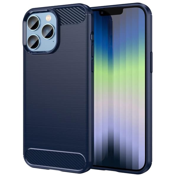 SKALO iPhone 14 Pro Max Armor Carbon Iskunkestävä TPU suojakuori