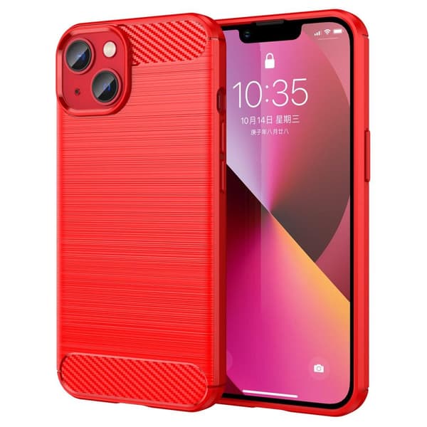 SKALO iPhone 14 Armor Carbon Iskunkestävä TPU suojakuori