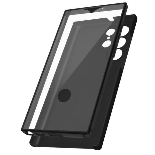 Samsung Galaxy S22 Ultra helfodral - AVIZAR - Svart - Mjuk - Syntet - 360° skydd
