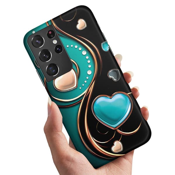 Samsung Galaxy S21 Ultra - Kuoret/Suojakuori Sydämet
