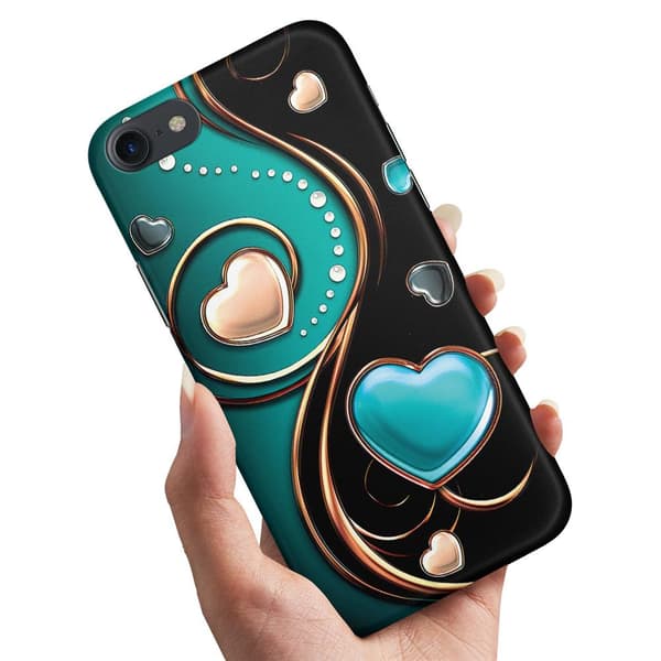 iPhone 5/5S/SE - Cover/Mobilcover Hjerter