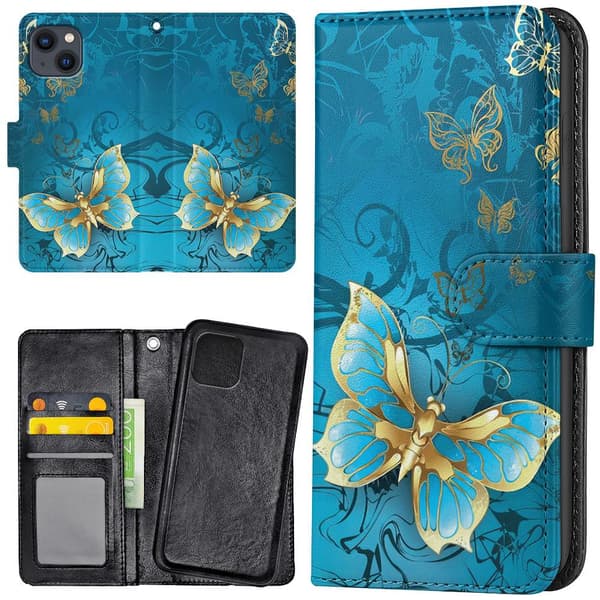 iPhone 14 - Mobilcover/Etui Cover Sommerfugle