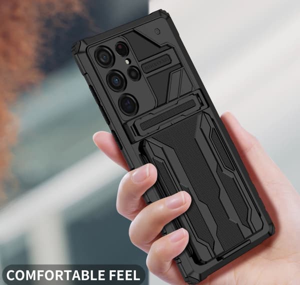 Samsung Galaxy S21 5G- Armor Skal med 2 kreditkortshållare