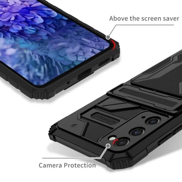 Samsung Galaxy S21 5G- Armor Skal med 2 kreditkortshållare