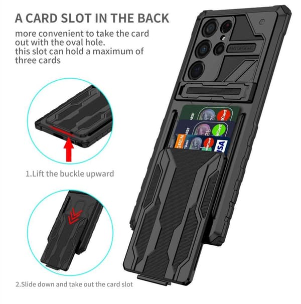 Samsung Galaxy S21 5G- Armor Skal med 2 kreditkortshållare