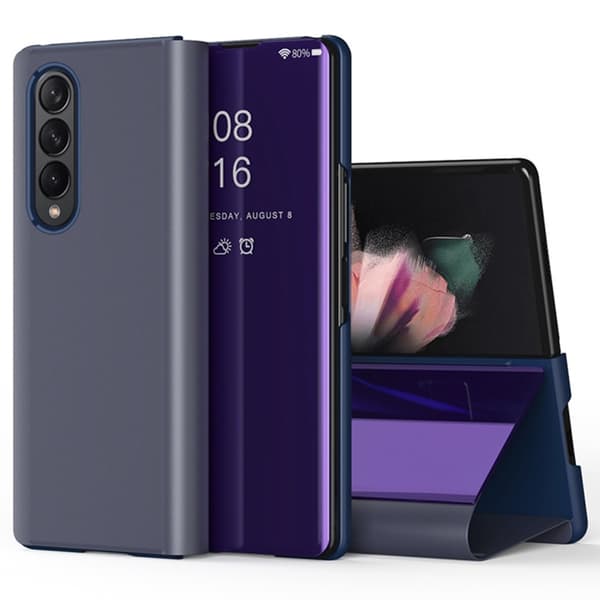 Samsung Galaxy Z Fold4 5G PU Leather Foldable Fodral - Lila