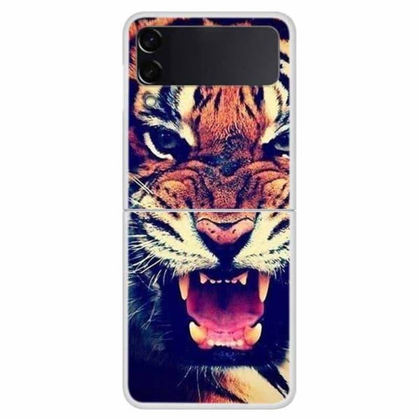 Samsung Galaxy Z Flip4 5G Pattern Printing Hard PC Back Skal - Tiger