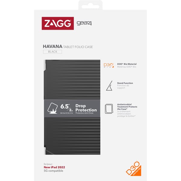 Gear4 iPad 10.9 (gen 10)/iPad 11 (A16) Kotelo Havana Folio Musta