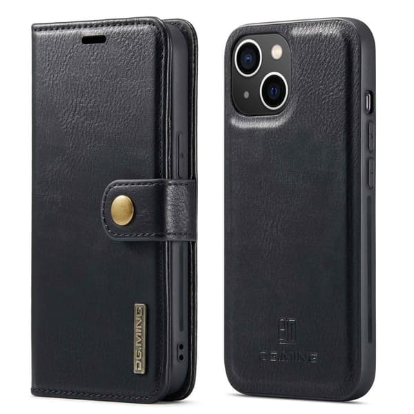 DG.MING Premium Plånboksfodral för iPhone 14 - Svart