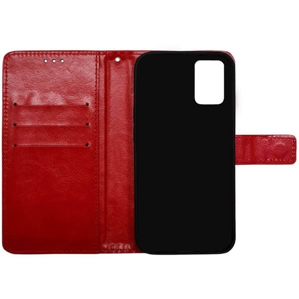 Wallet cover 3-kort Motorola Moto E22i - Rød