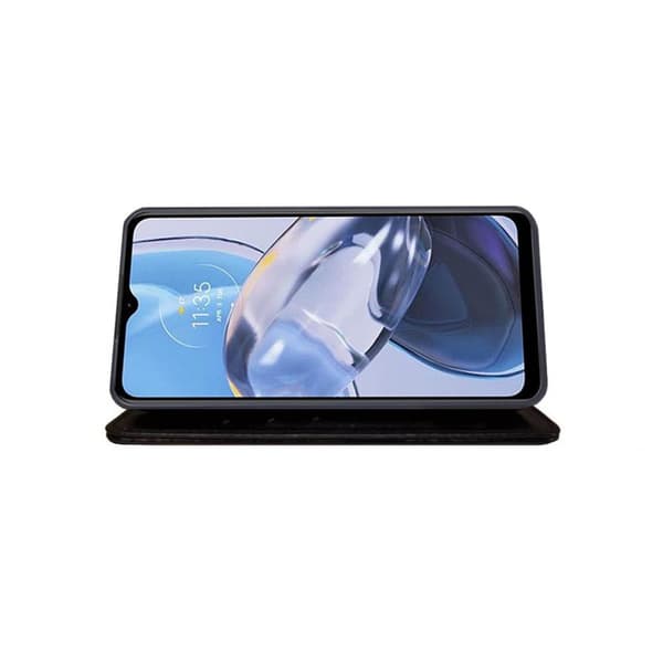 Wallet cover 3-kort Motorola Moto E22i - Sort