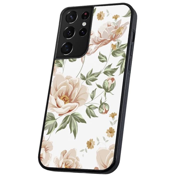 Samsung Galaxy S21 Ultra - Skal/Mobilskal Blommönster