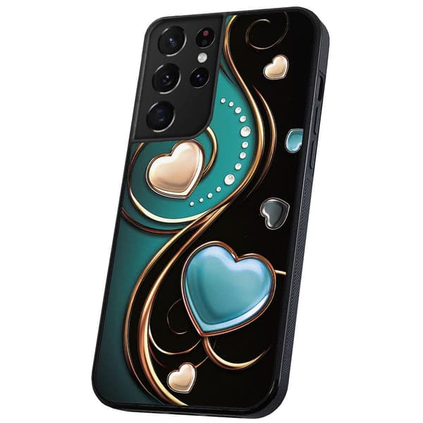 Samsung Galaxy S21 Ultra - Kuoret/Suojakuori Sydämet
