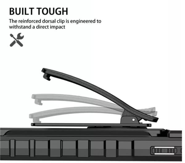 Iphone 12 -Multitasking Armor Etui med kortslot og tilbage klip