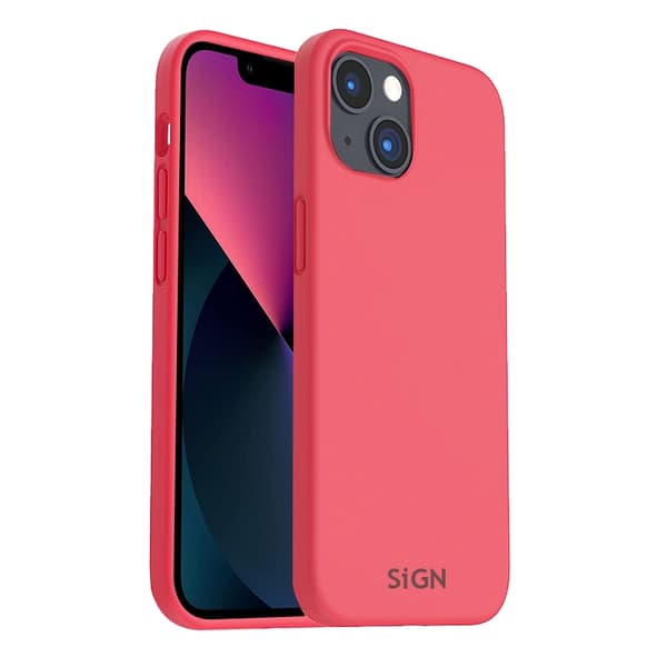 SiGN Liquid Silicone skal till iPhone 14 Plus - Röd