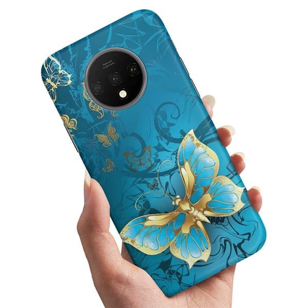 OnePlus 7T - Cover/Mobilcover Sommerfugle