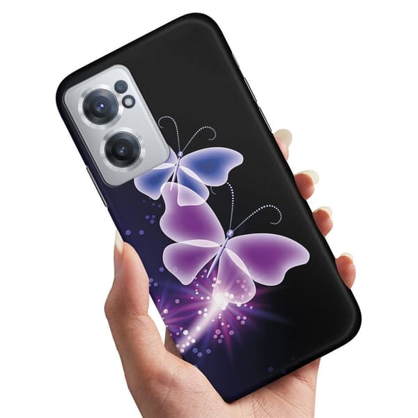 OnePlus Nord CE 2 5G - Cover/Mobilcover Lilla Sommerfugle