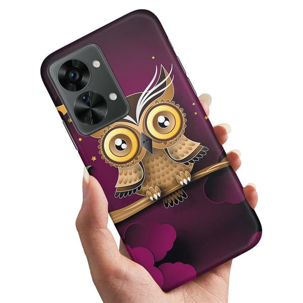 OnePlus Nord 2T - Cover/Mobilcover Lysbrun Ugle