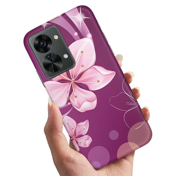 OnePlus Nord 2T - Cover/Mobilcover Hvid Blomst