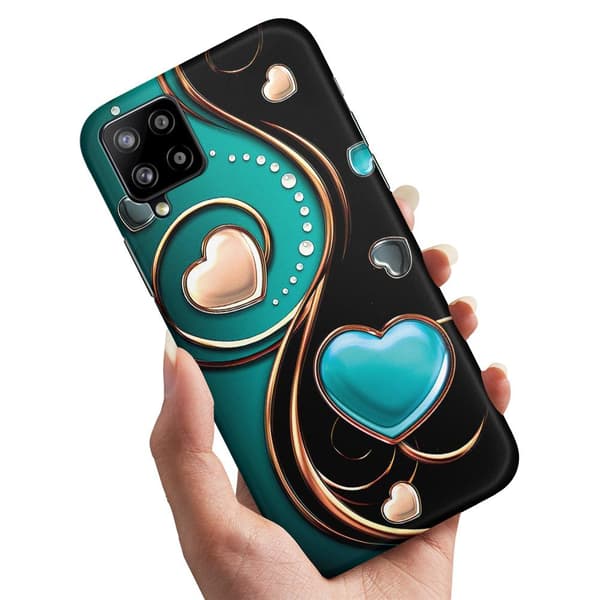 Samsung Galaxy A12 - Cover/Mobilcover Hjerter
