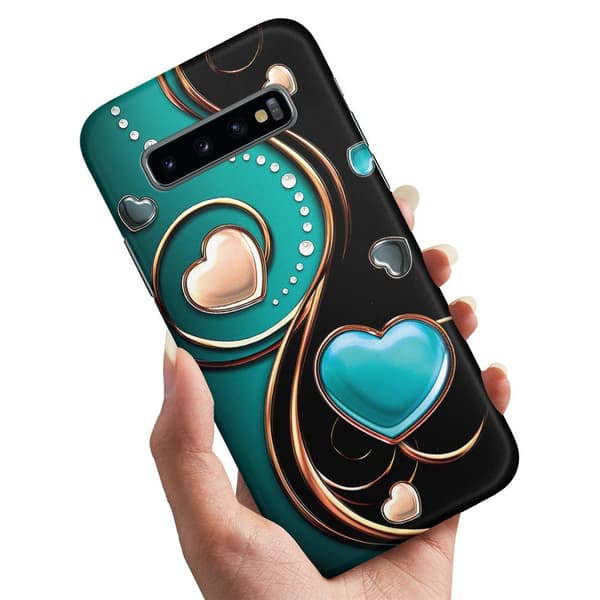 Samsung Galaxy S10 - Kuoret/Suojakuori Sydämet