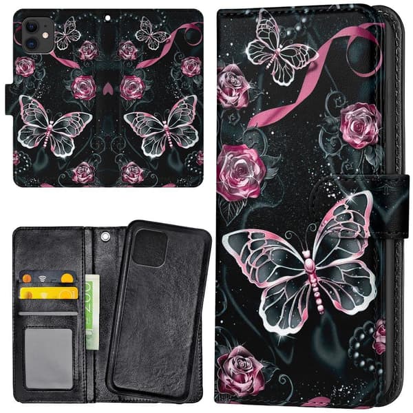 iPhone 12/12 Pro - Lommebok Deksel Sommerfugler