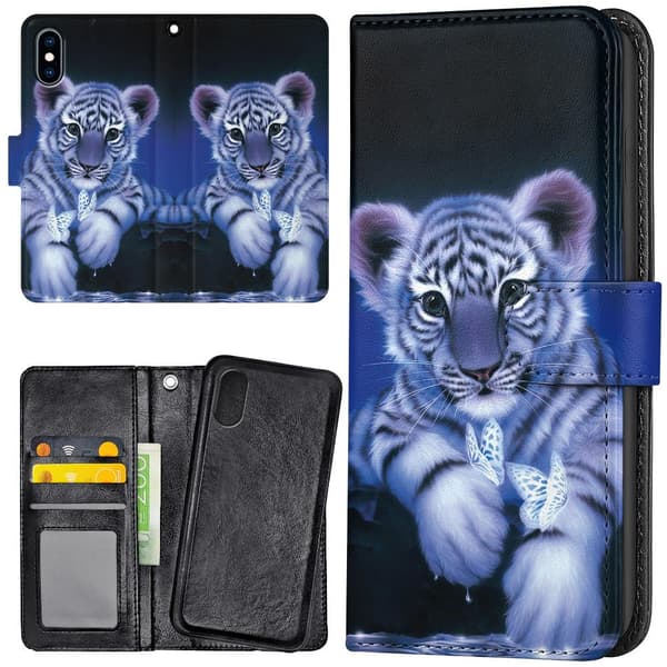 iPhone X/XS - Lommebok Deksel Tigerunge