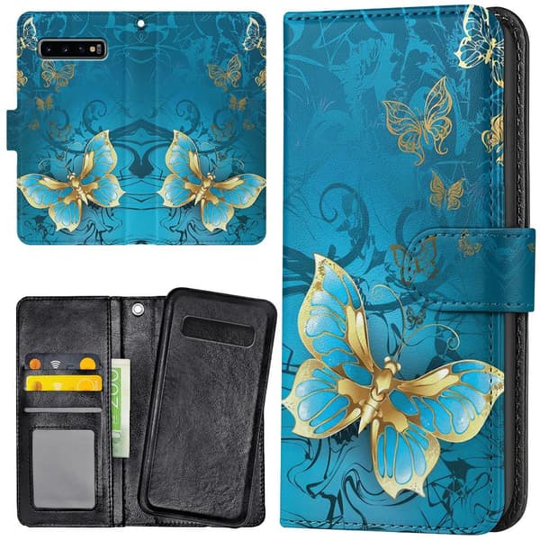 Samsung Galaxy S10 - Lommebok Deksel Sommerfugler