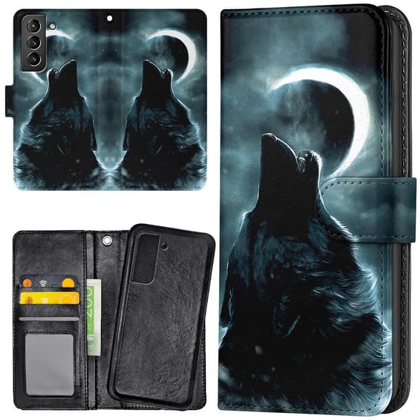Samsung Galaxy S21 Plus - Lommebok Deksel Wolf