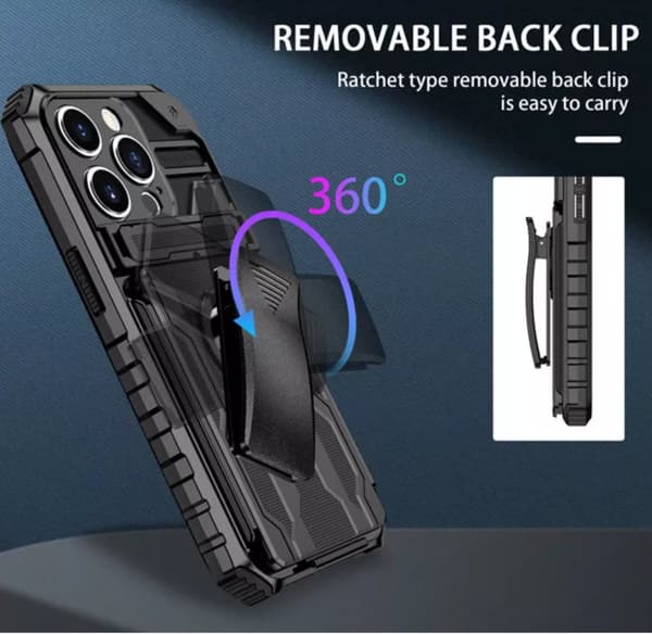 Samsung Galaxy S22 ULTRA -Multitasking Armor etui med kortslot og tilbage klip