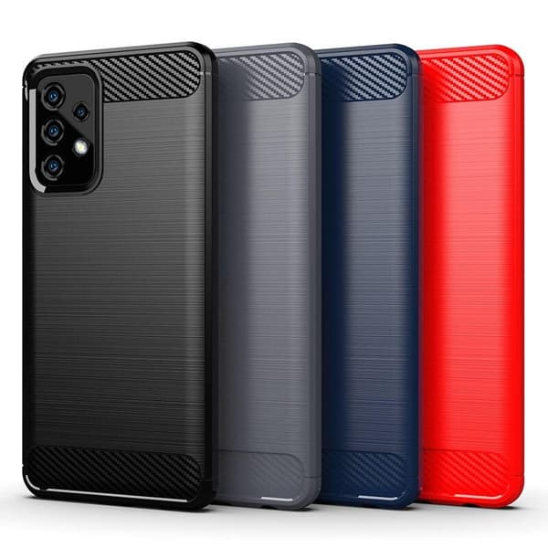 SKALO Samsung A33 5G Armor Carbon Iskunkestävä TPU suojakuori