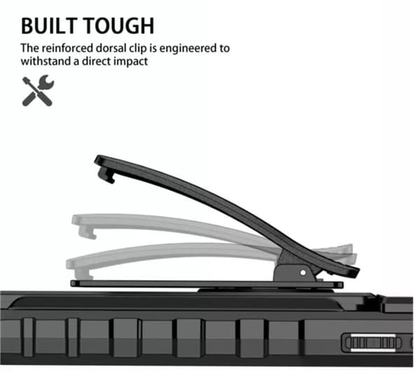 Samsung Galaxy S20 FE -Multitasking Armor etui med kortslot og tilbage klip
