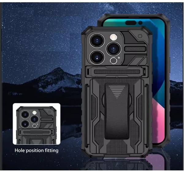 Samsung Galaxy S20 FE -Multitasking Armor etui med kortslot og tilbage klip