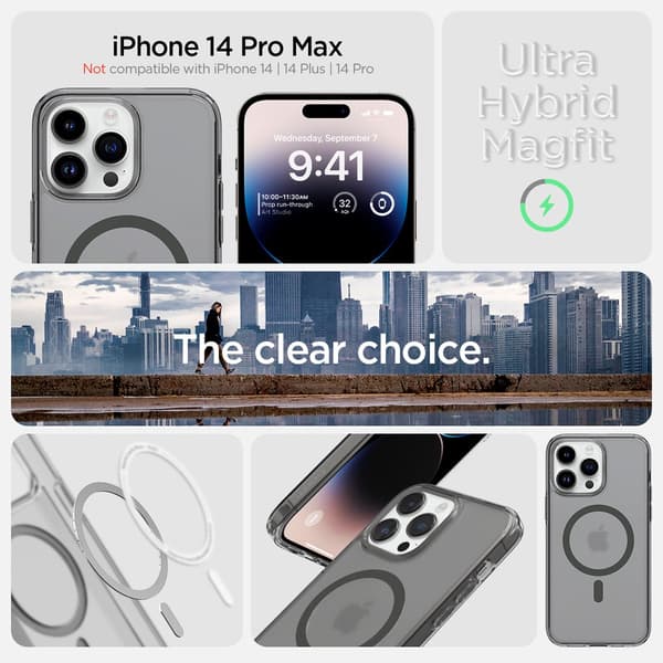 Spigen iPhone 14 Pro Max Cover Ultra Hybrid MagFit Frost Black