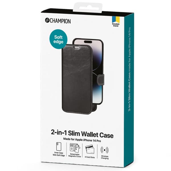 2-i-1 Slim lommebok iPhone 14 Pro