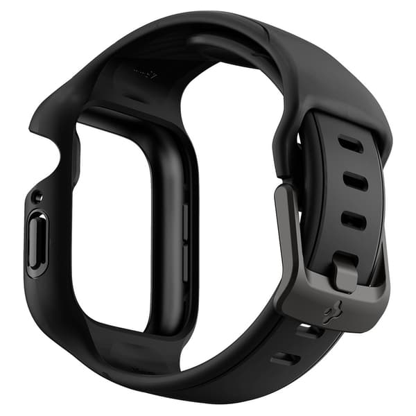 Spigen Apple Watch 45mm Cover med Armbånd Liquid Air Pro Sort