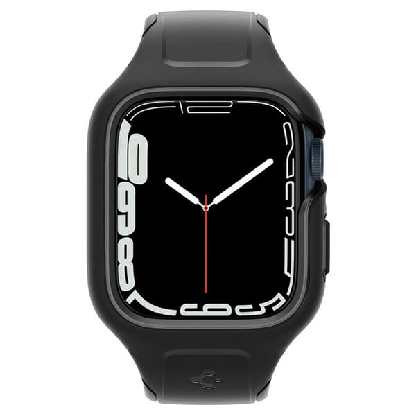 Spigen Apple Watch 45mm Cover med Armbånd Liquid Air Pro Sort