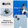 Miniatyrbild 2 av 7: Spigen iPhone 14/iPhone 14 Plus Kameraskydd GLAS.tR EZ Fit Optik Pro Blå 2-pack