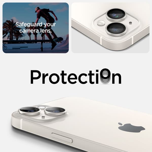 Spigen iPhone 14/iPhone 14 Plus Kameraskydd GLAS.tR EZ Fit Optik Pro Starlight 2-pack