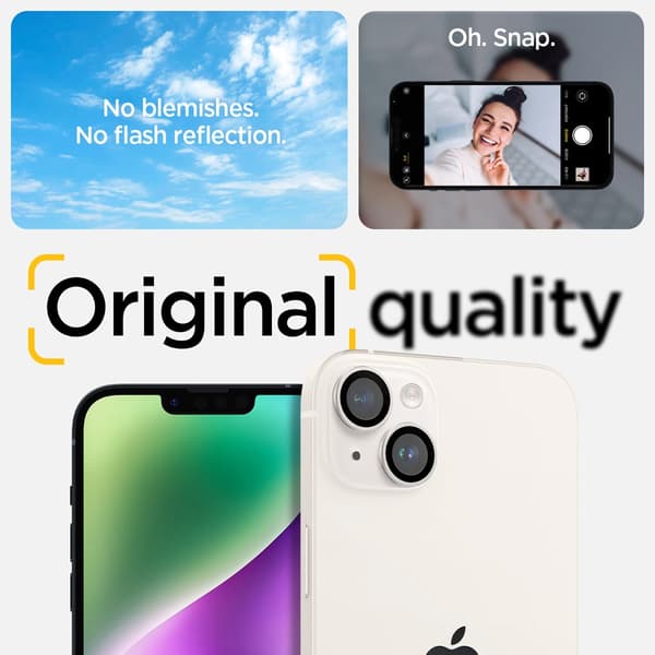 Spigen iPhone 14/iPhone 14 Plus Kameraskydd GLAS.tR EZ Fit Optik Pro Starlight 2-pack