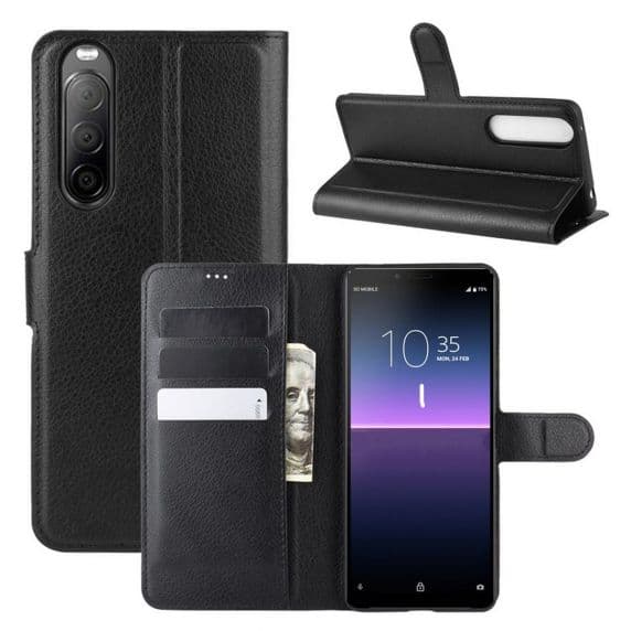 Sony Xperia 10 III Plånboksfodral med Stativ – Svart