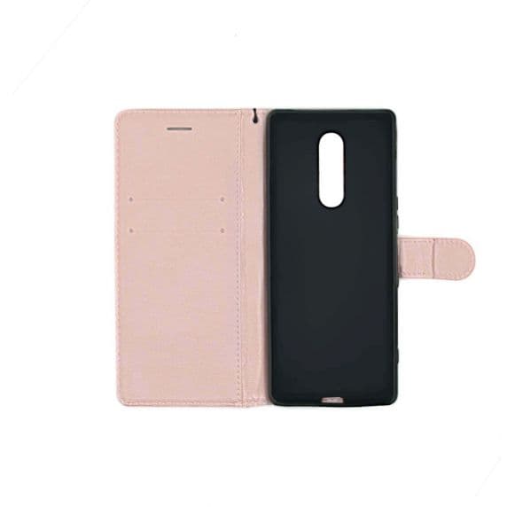 Sony Xperia 1 Plånboksfodral med Stativ – Rosa