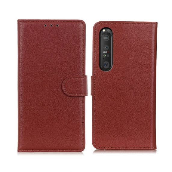 Sony Xperia 1 III 5G Plånboksfodral med Stativ – Brun