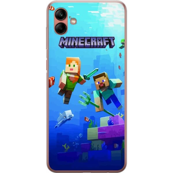 Samsung Galaxy A04 Läpinäkyvä kuori Minecraft