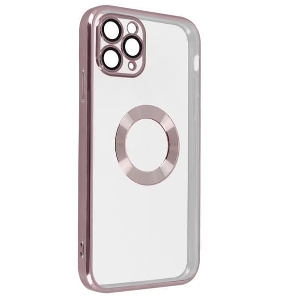 Mobilskal - AVIZAR - iPhone 11 Pro Max - Silikon Gel - Stötskydd - Roséguld Kromad
