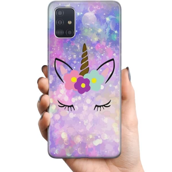 Samsung Galaxy A51 TPU Mobilskal Enhörning