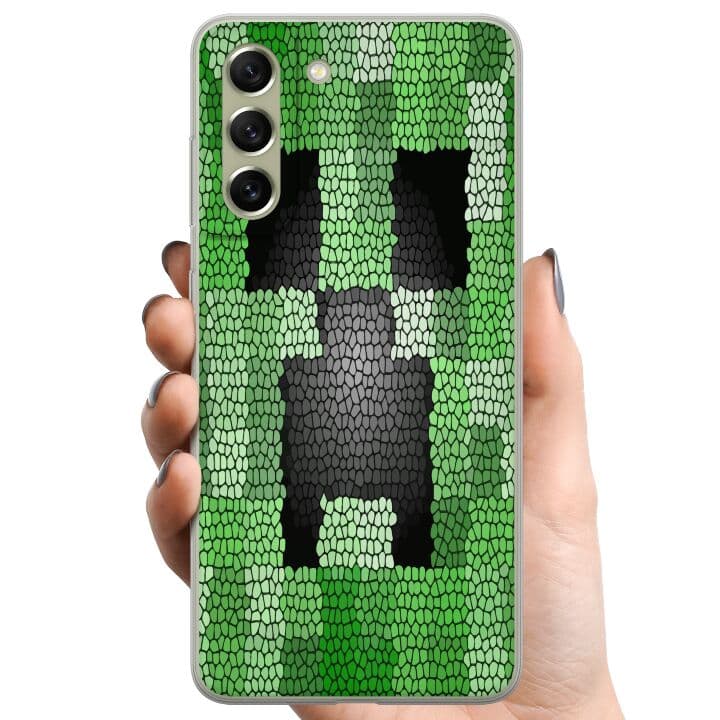 Samsung Galaxy S21 FE 5G TPU Mobilskal Creeper / Minecraft