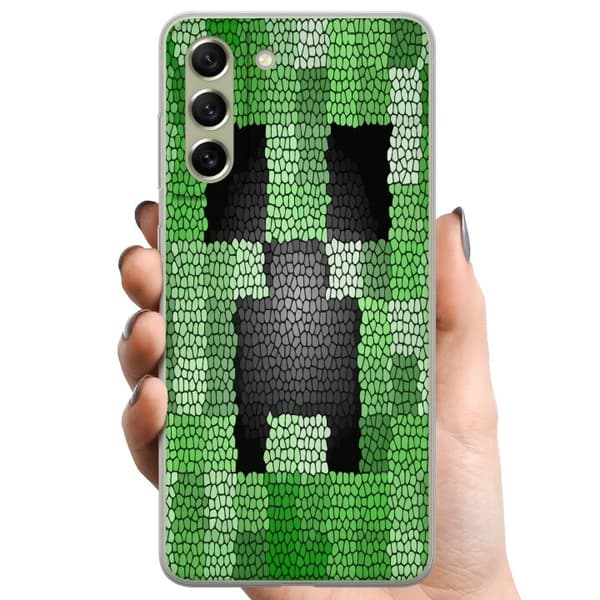 Samsung Galaxy S21 FE 5G TPU Mobilskal Creeper / Minecraft