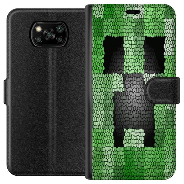Xiaomi Poco X3 NFC Plånboksfodral Creeper / Minecraft